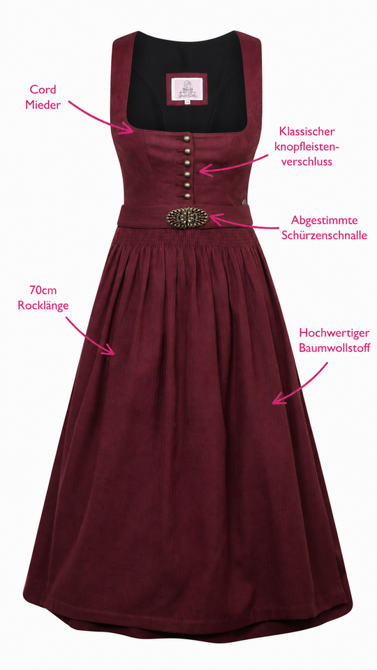 Dirndl Rosenau 75cm