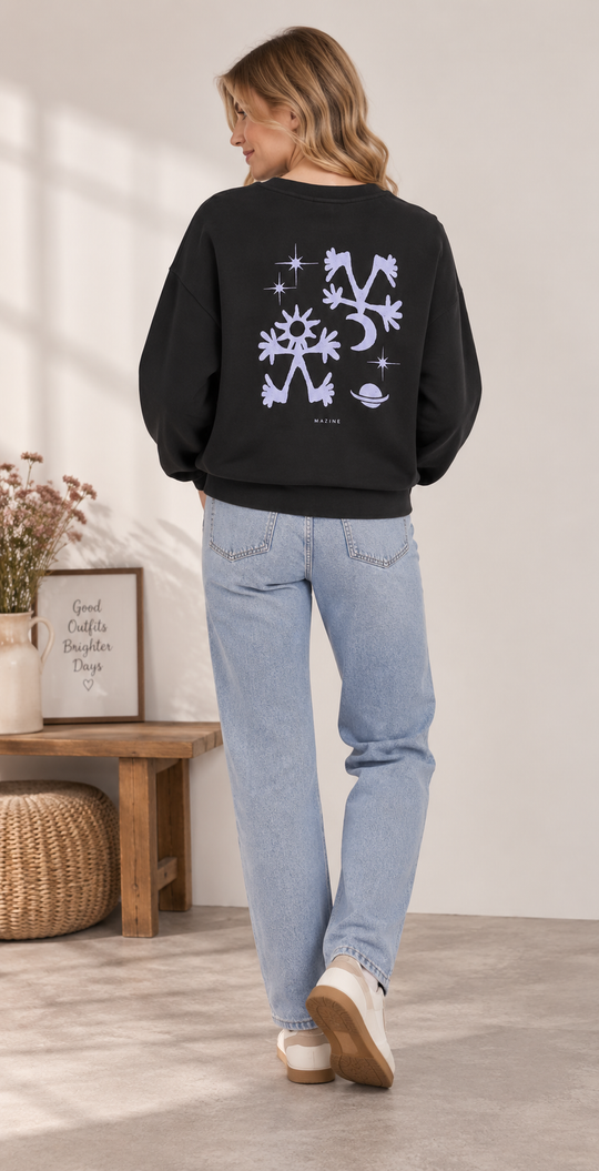 Sweatshirt Black Print